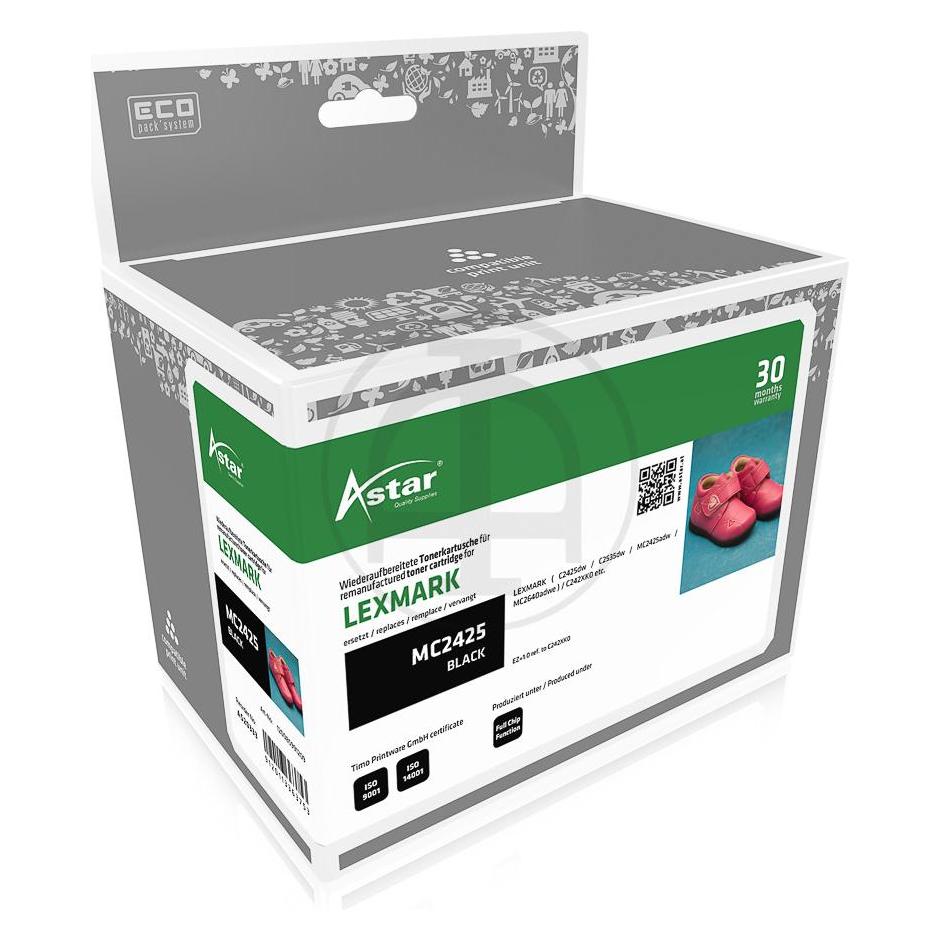 Astar AS20333 LEXMARK C242XK0 Toner black return 6000Seiten (AS20333)