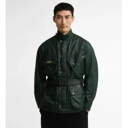 Barbour für Herren. MCA1155 Jacke Distressed 90th Anniversary A7 dunkelgrün (36), Lässig, Baumwolle