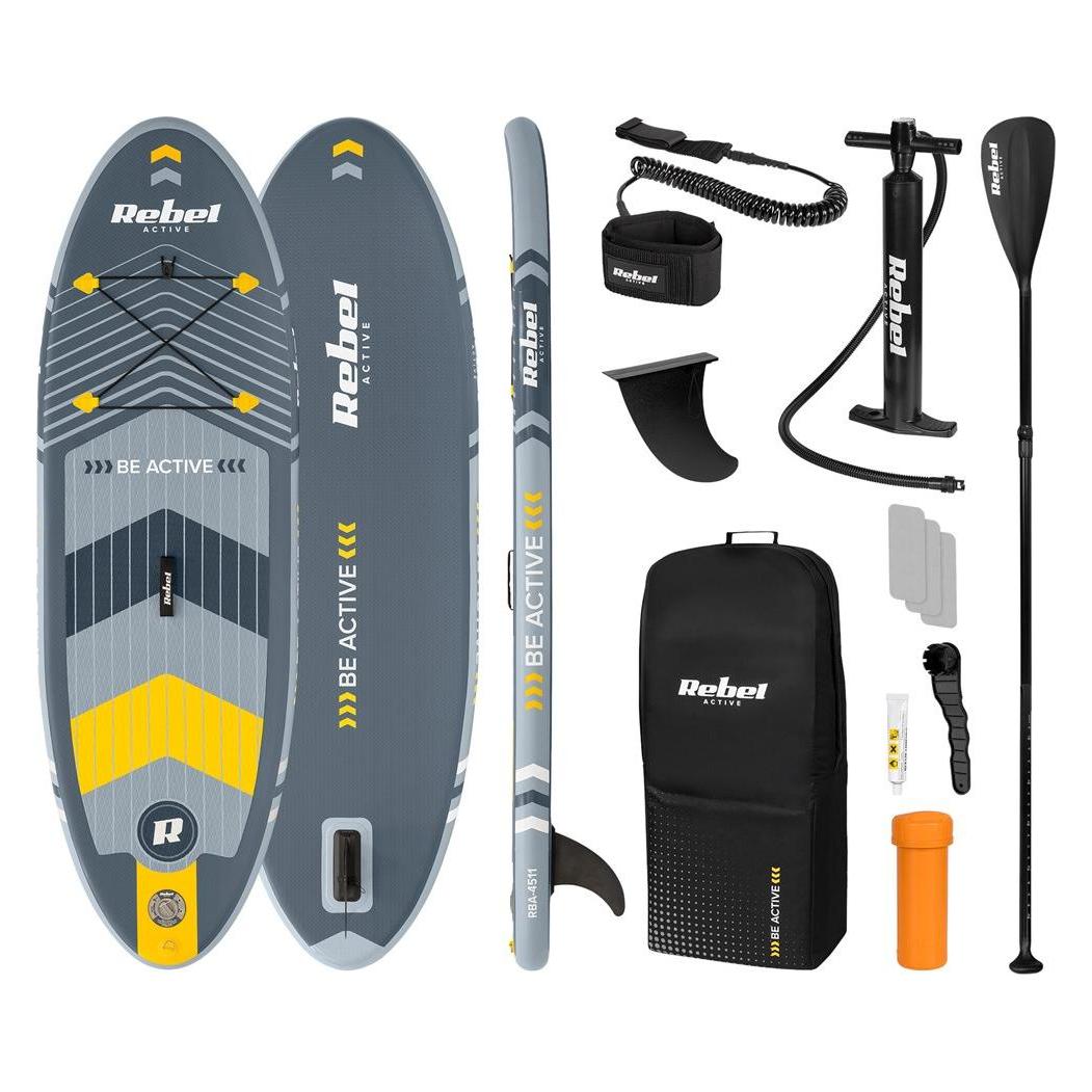 Rebel Deska SUP ACTIVE pompowana 244x76x10, zestaw (RBA-4511)