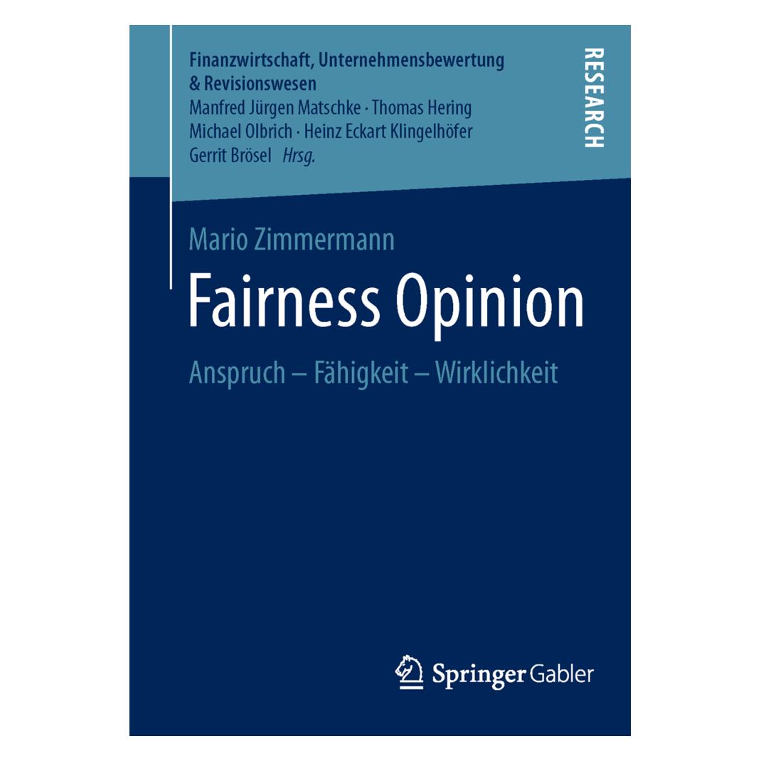 Gabler Fairness Opinion (Deutsch, Softcover, Mario Zimmermann) (7265514)