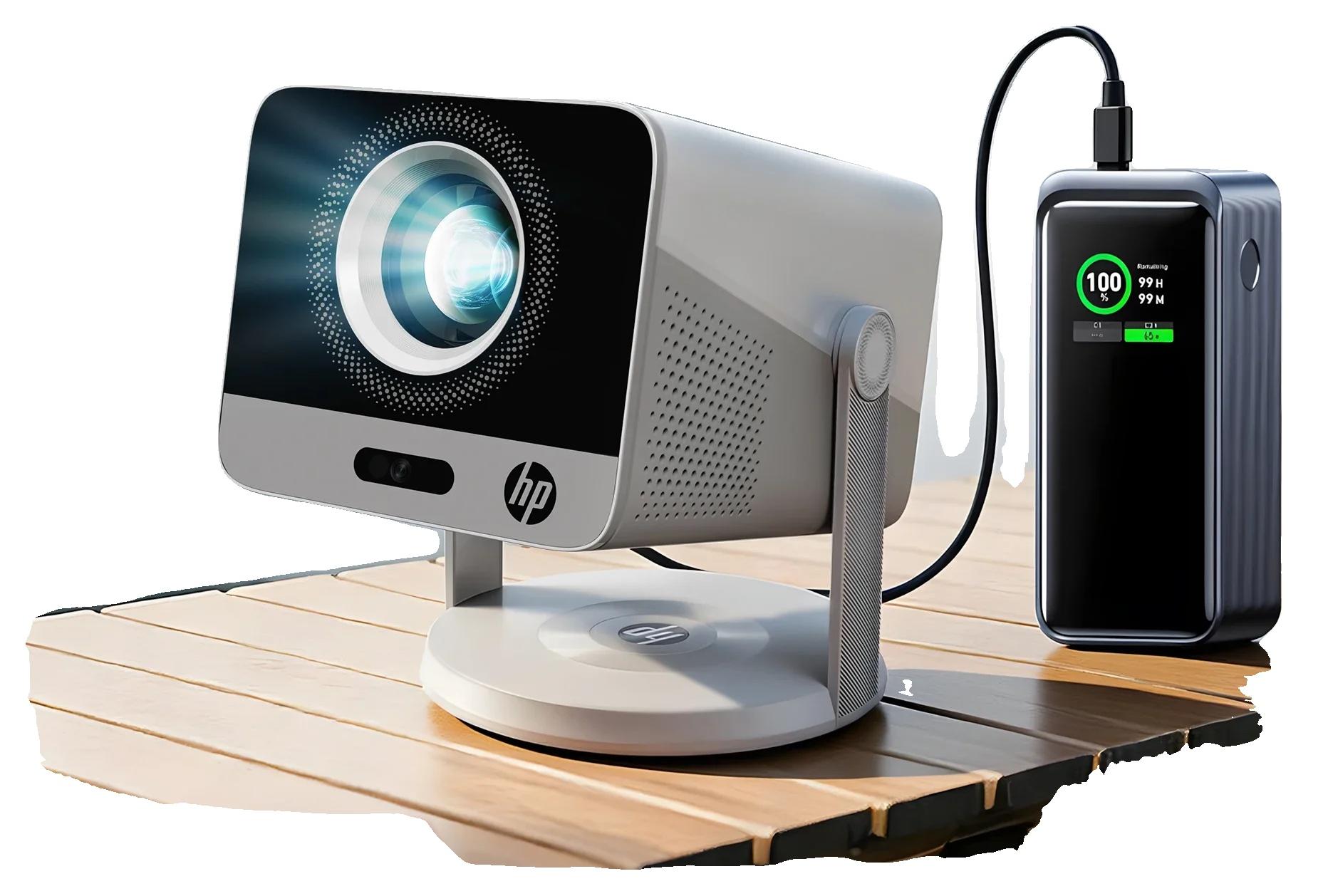 Digitaler Projektor, Full HD 1080p, automatische Trapezkorrektur, EU-Stecker
