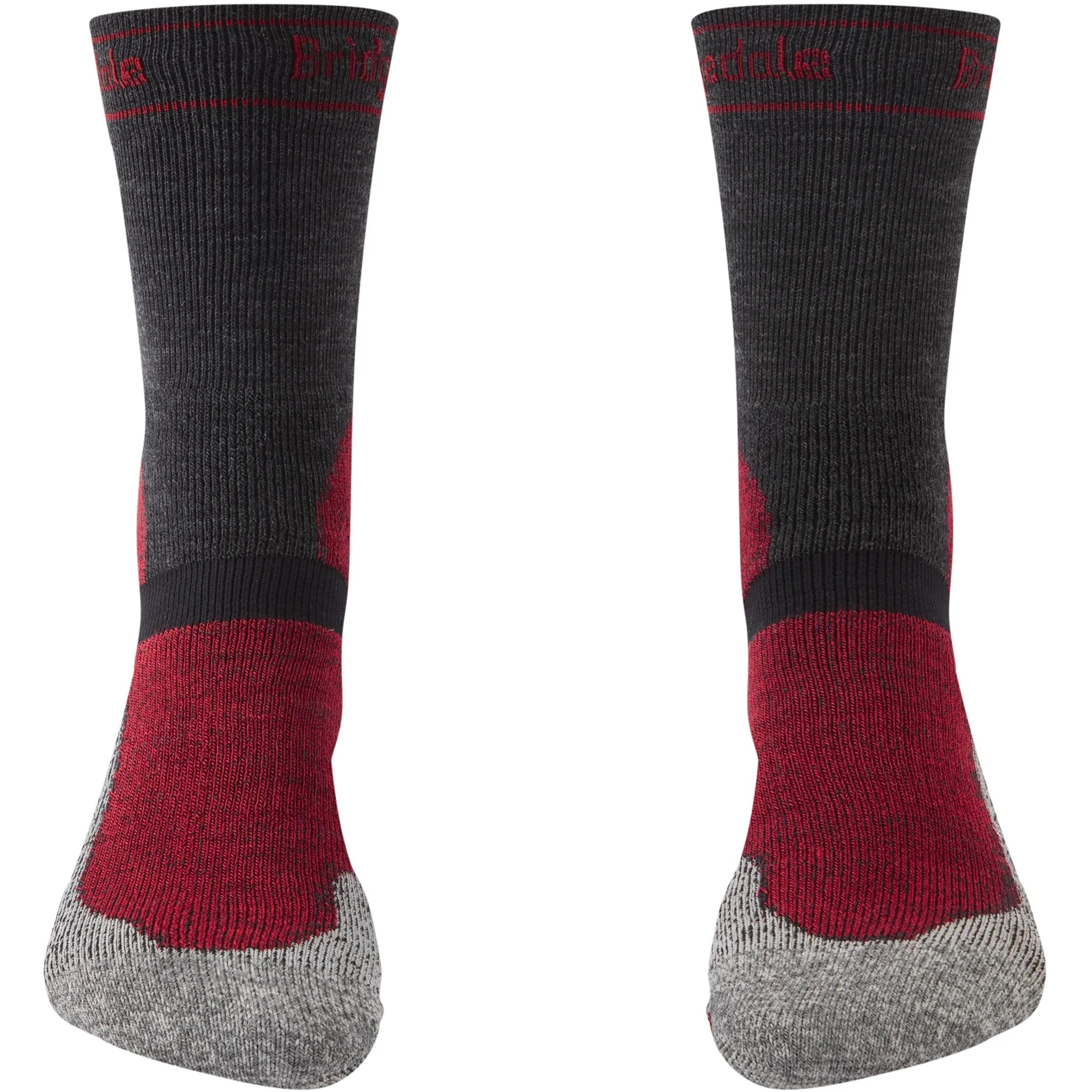 Bridgedale MTB Winter Weight T2 Merino Herren Fahrradsocken rot Größe 48 Mountainbike Elastisch Merinowolle