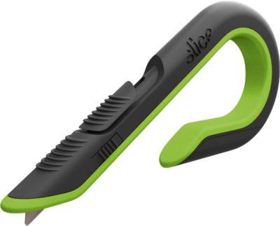 Kartonöffner Slice, Länge 4,1 cm, 3-stufig, automatischer Einzug, grün