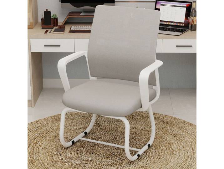 NuvlaGu - Chaise de bureau - 45x55x90 cm - Chaise moderne et minimaliste - Convient pour la maison et le bureau - Gris et Blanc