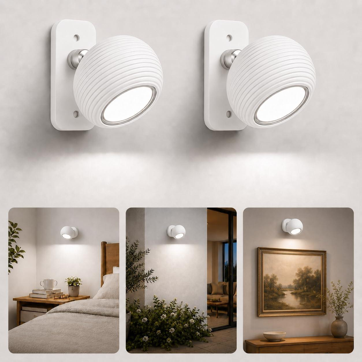 Dripio LED-tafellamp, dimbaar en draadloos, wit