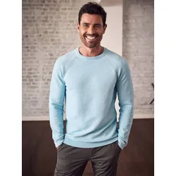 engbers Herren Pullover Rundhals Blau regular uni Rundhals - XXL
