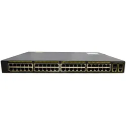 Cisco WS-C2960+48PST-L Catalyst Switch (48 Ports), Netzwerk Switch, Schwarz