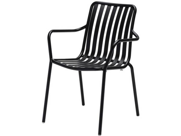 Armlehnstuhl Casablanca Aluminium schwarz 58x84.2x59 cm