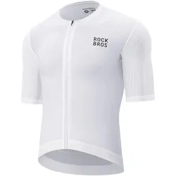 Rockbros, Herren, Velotrikot, Koszulka rowerowa 15200025 z krótkim rękawem rozmiar XS - biała (XS), Weiss
