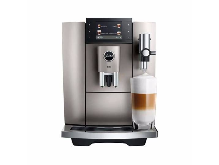 JURA E8 Midnight Silver (SD) Kaffeevollautomat – JURA Kaffeevollautomaten Haushalt – silbergrau