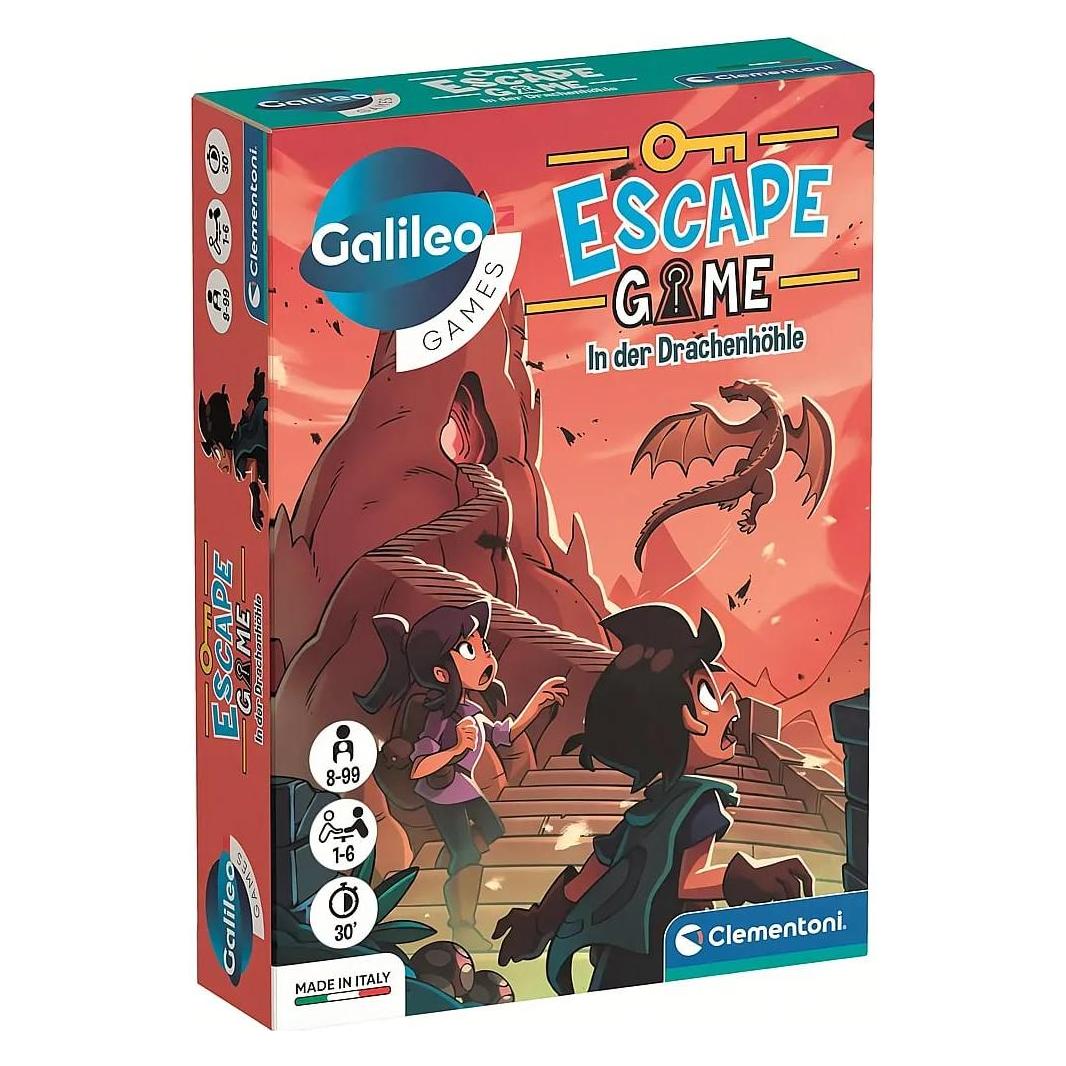 Clementoni Galileo Escape Game In der Drachenhöhle 8+ (Italienisch, 1 - 6 Spieler) (59368)