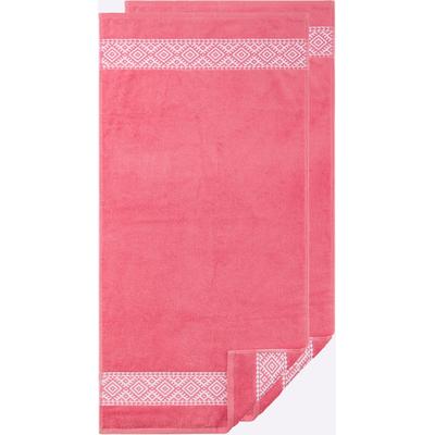 Handtuch WÄSCHEPUR Gr. 1, flamingo, B:50cm L:100cm, 100% Baumwolle, Handtücher