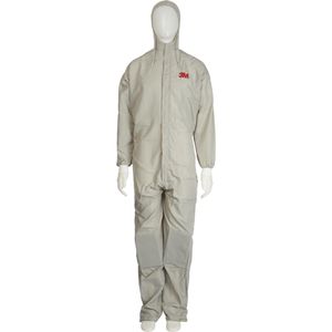 3M Schutzanzug 50425, grau, Größe XXL, mit Kapuze, Mehrweg-Overall, PSA-Kategorie 1
