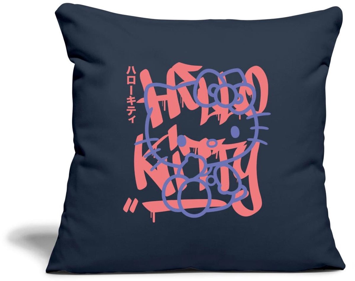 Hello Kitty Sierkussenhoes met Graffiti-Stijl Lettertype, 45 x 45 cm