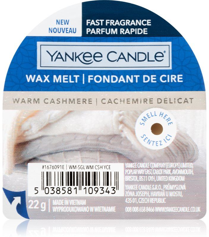 Yankee Candle Warm Cashmere tartelette en cire 22 g