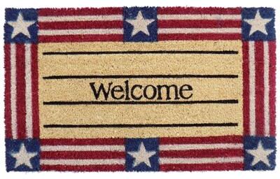 Imports Decor Coir Welcome Stars and Stripes Doormat