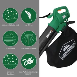 Casaria Elektrischer Laubsauger 3in1 TÜV Süd GS