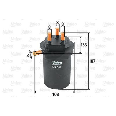 Valeo Kraftstofffilter [Hersteller-Nr. 587559] für Renault