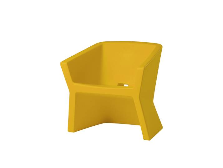 SLIDE fauteuil EXOFA (Jaune - Polyéthylène)