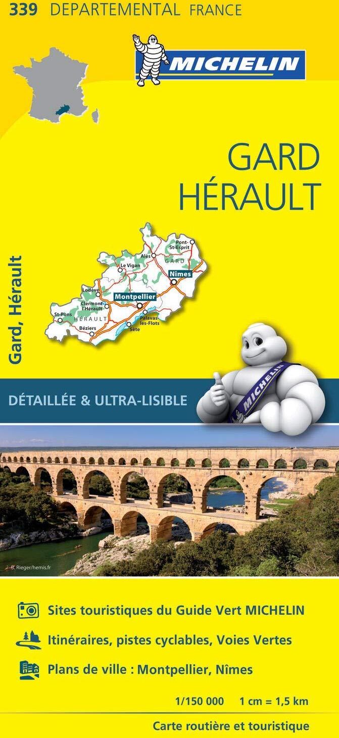 Carte départementale n° 339 - Gard & Hérault   Michelin