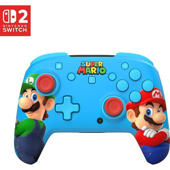 Turtle Beach Rematch Draadloze Gamingcontroller voor Nintendo Switch met Mario & Luigi Design, GameChat knop en RGB-verlichting