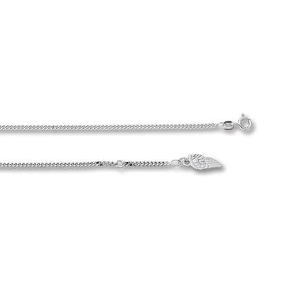 Fußkette ONE ELEMENT "Flügel Fußkettchen aus 925 Silber 25 cm Ø 2,10 mm mm", silber, Fußketten, Damen, Silber 925 (Sterlingsilber), Ihr persönliches Symbol – liebevoll gearbeitet für jeden Tag