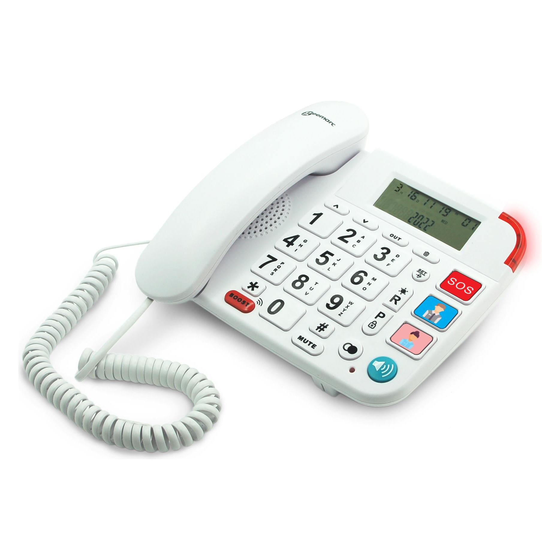 Geemarc DALLAS 20 Grosstastentelefon weiss (DAL20_WH_I)