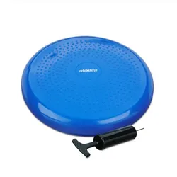 Relaxdays Balance Kissen 33 cm mit Luftpumpe Blau