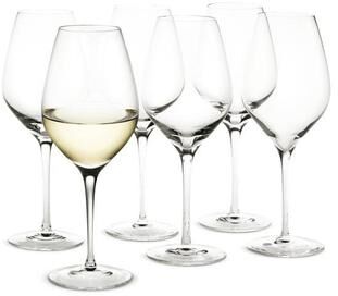 Holmegaard Cabernet White Wine Glass, Clear, 6 pcs. - 12.2 oz