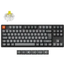 Keychron K8 Max 80% Alu RGB Banana bk H, Maus + Tastatur Zubehör, Schwarz