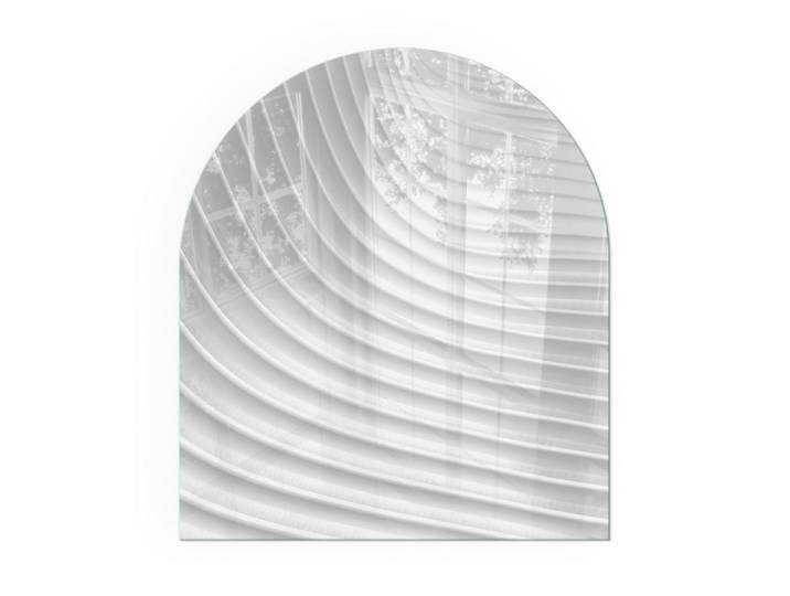 KAMINBODENPLATTE 80x70 cm - Wellen zarter Linien