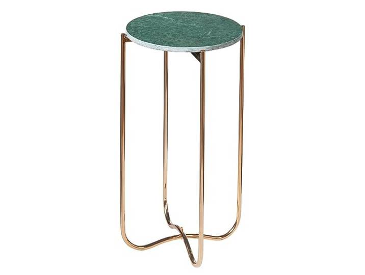 cagü Design Beistelltisch FLORENTIN Grün Marmor mit Gold Gestell 35cm