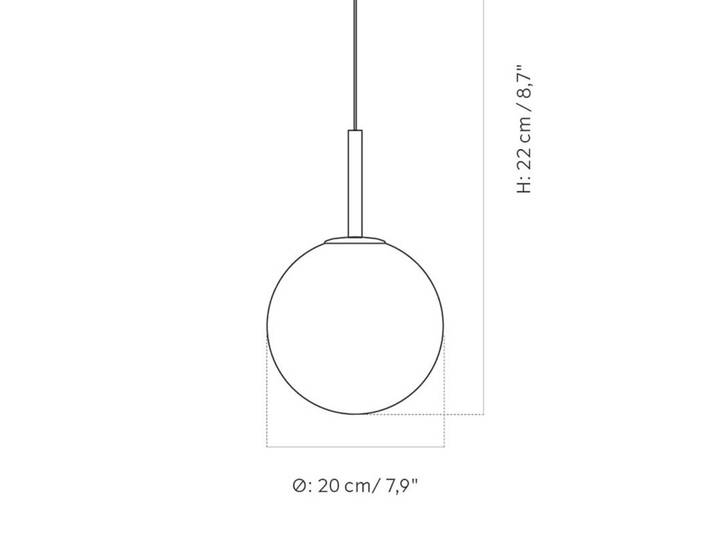TR Bulb Hängelampe, messing/weiß, Opalglas - Audo Copenhagen - Wohnzimmer - Design - Kugel