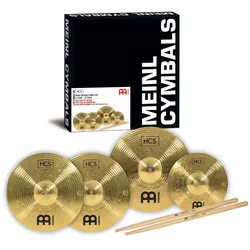 Meinl Cymbals HCS1314+10S - HCS Cymbal Set + free 10" Splash + free Drumsticks - Becken-Set