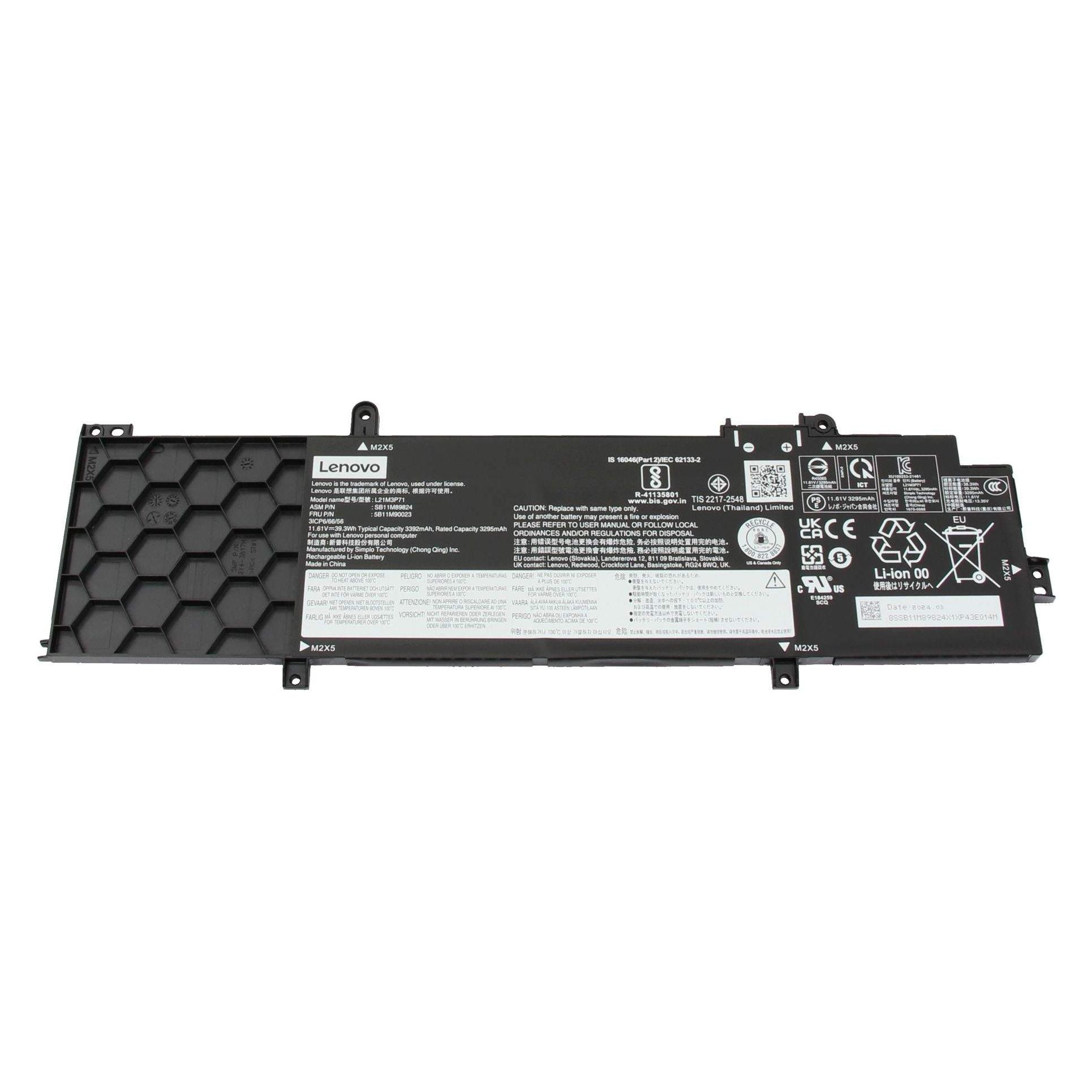 Lenovo BATTERY Internal, 3c, 39.3Wh (3 Zellen) (5B10W51862)