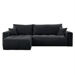 ECKSOFA Gepolstertes CLOUD mit Schlaffunktion und Bettkasten, Wind 99