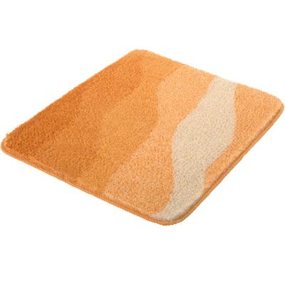Badematte KLEINE WOLKE "Malena, Badvorleger, Badezimmer Teppich", braun (rost), H:20mm, Polyacryl, Badematten, Badematte, Badteppich, modernes Wellen Design, Farbverlauf, waschbar