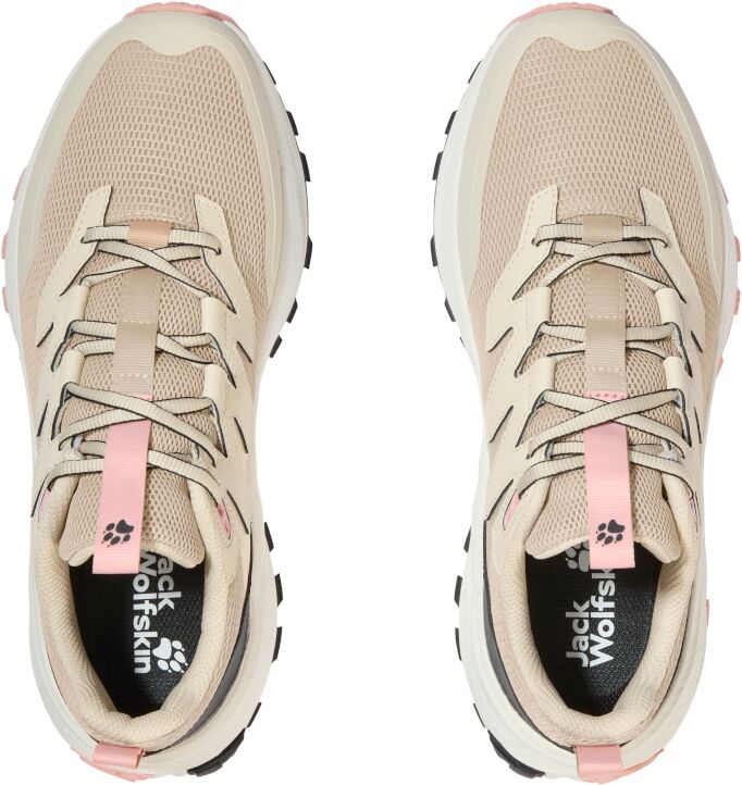 Wanderschuh JACK WOLFSKIN "PS TRAIL LOW W", Damen, Gr. 39,5, beige (oyster), Synthetik, Schuhe Wanderschuh, Outdoorschuh, Trekkingschuh oyster 39,5