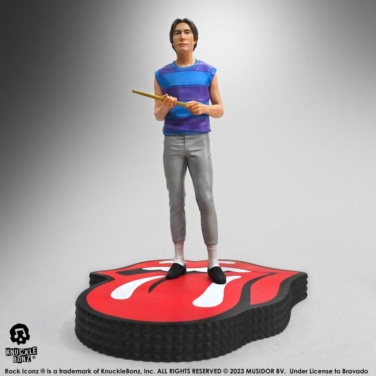 Knucklebonz The Rolling Stones Rock Iconz Statue Charlie Watts Tattoo You Tour 1981 Beeld 22 cm