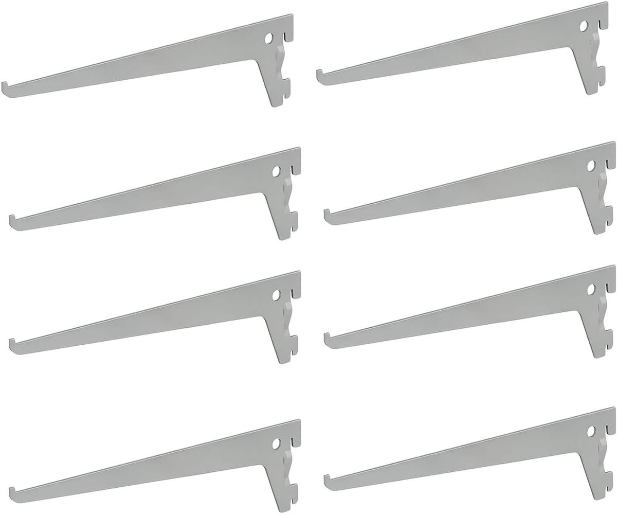 Siwitec enkelgatsdragers voor plankrailsysteem, aluminium wit, 150 x 50 mm