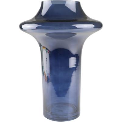 Dekovase AM DESIGN "Bauchige Glasvase in Blau", blau, B:20cm H:29cm, Glas, Vasen, als farbenfrohes Statement