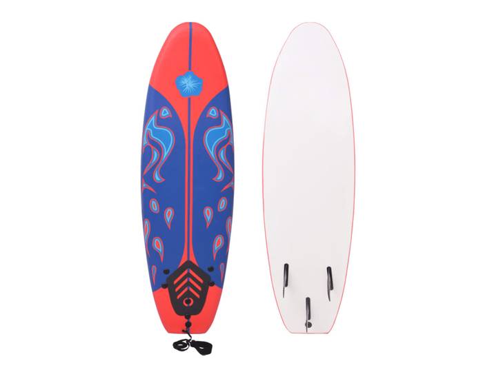 vidaXL Surfbrett Blau und Rot 170 cm