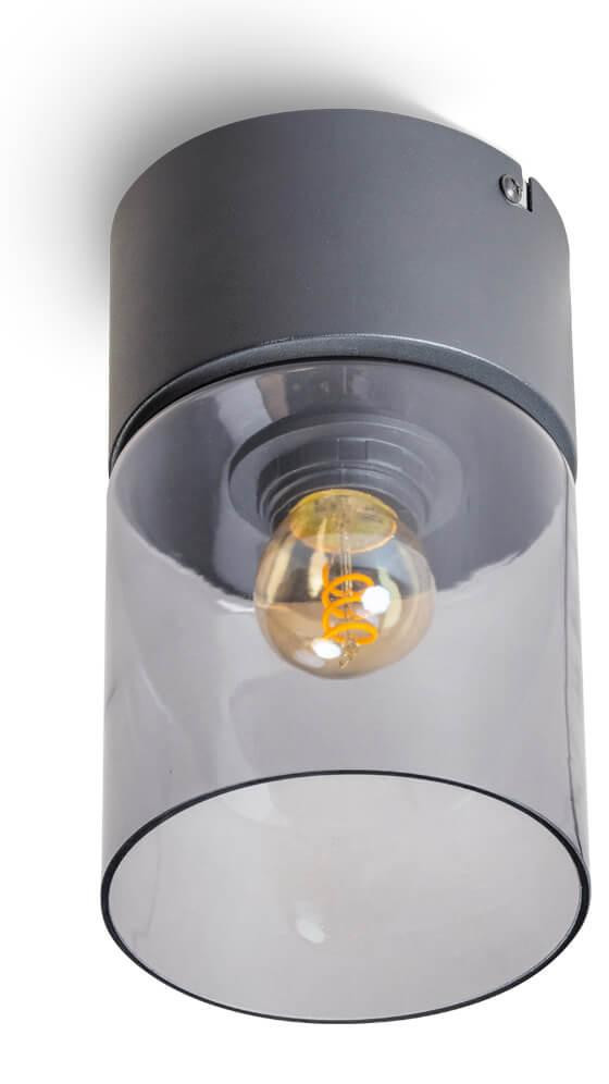 ETH Sledge Glass plafondlamp in rookglas