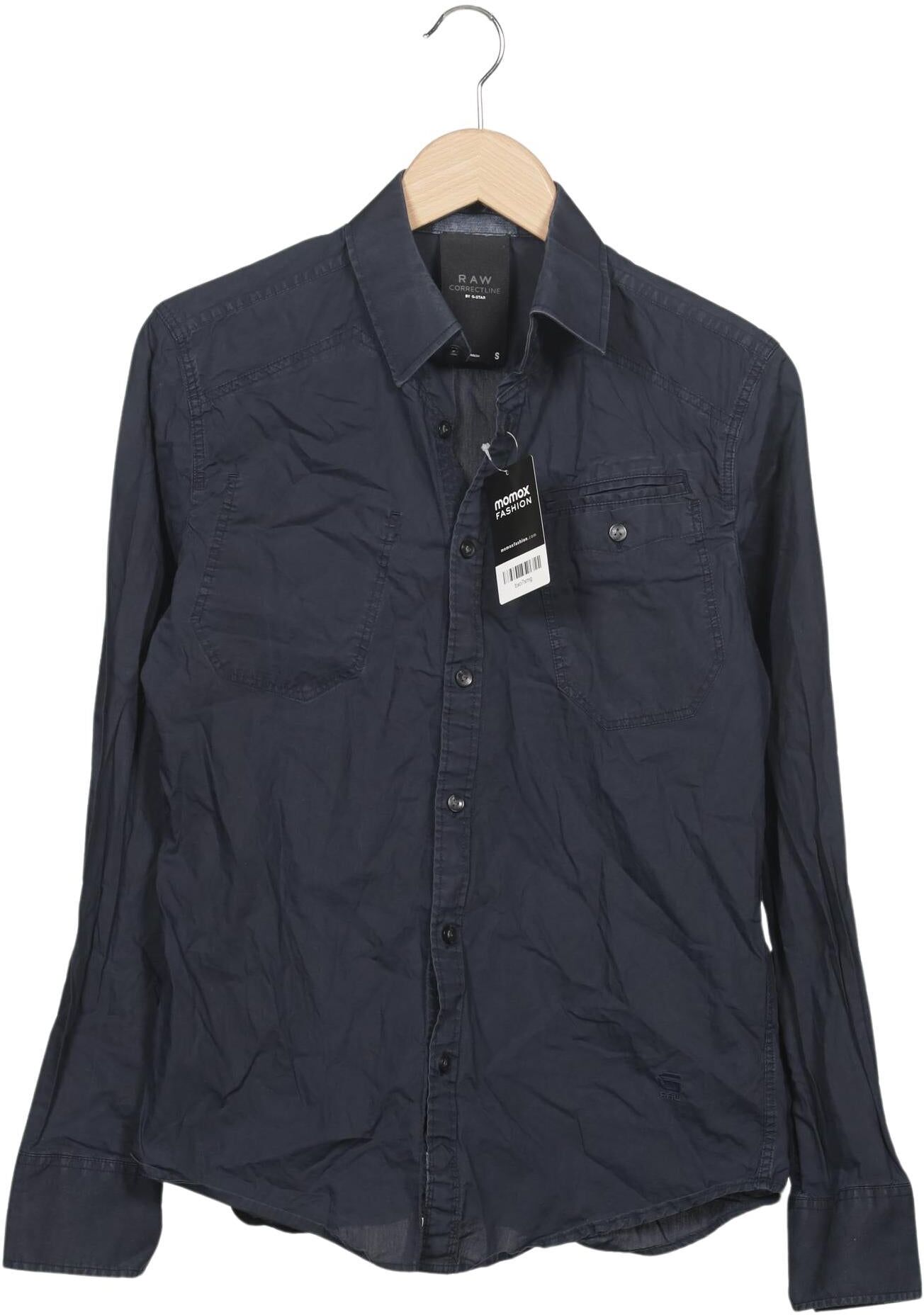 G Star RAW Herren Hemd, Marineblau, Gr. S, Baumwolle - Second Hand