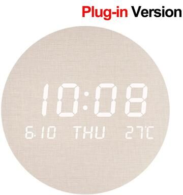 Daily Discovery LED Digital Wall Clock Temperature Display Smart Modern Wall Clock For Home Bedroom a1 Plug in