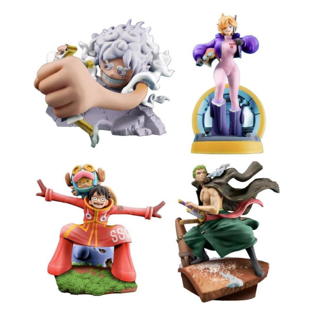 Megahouse One Piece Petitrama PVC Mini-Statue Logbox Re Birth Egghead Set 9 cm (MEHO518837-SET)