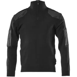 MASCOT Nanterre Strickpullover mit kurzem Reißverschluss FRONTLINE Schwarz XXL - 17205-939-09-2XL - Schwarz
