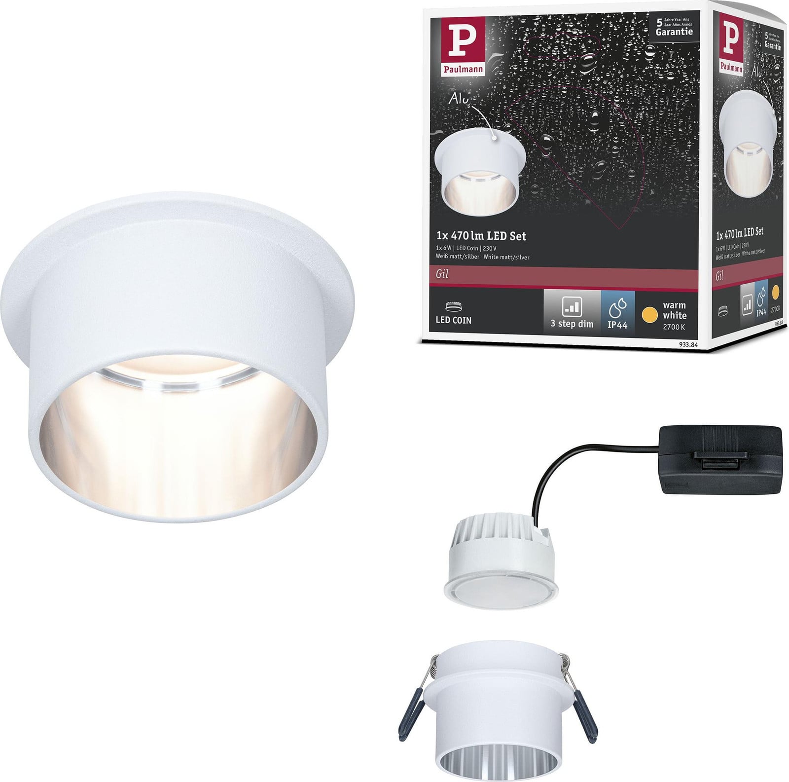 Paulmann LED inbouwlamp Gil accent cilinder downlight