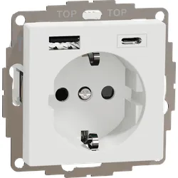 ME 23670325 - Steckdose mit USB-Ladegerät Typ A und Typ C / 3,0 A