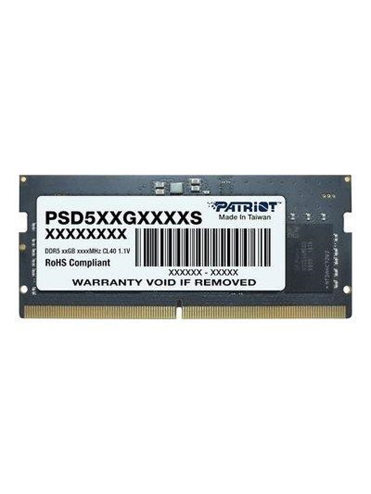 Patriot Signature Line SODIMM DDR5-5600 - 8GB - CL46 - Single Channel (1 pcs) - Schwarz